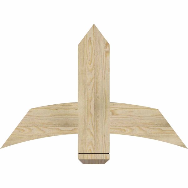 Ekena Millwork Bellingham Rough Sawn Timber Gable Bracket, Douglas Fir, 36"W x 24"H x 6"D x 6"F, 16/12 Pitch GBW036X24X0606BEL00RDF - main